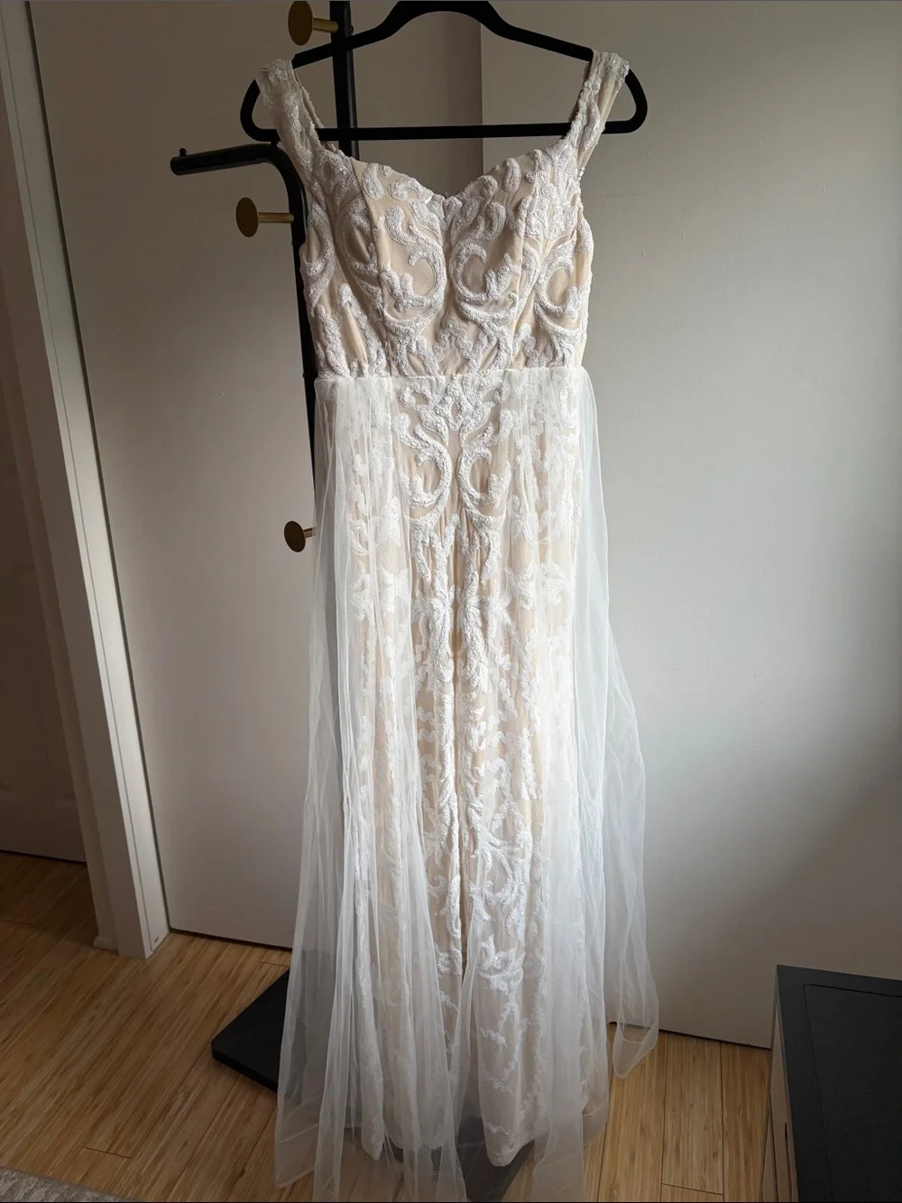 dainty white dress Fortunate One Color:Blue and White Stripe dressshirts Item runs true to SHEIN Privé Women's Blue